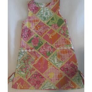Lilly Pulitzer Girls Shift Dress Multicolor Summer Beach tropical Size 8